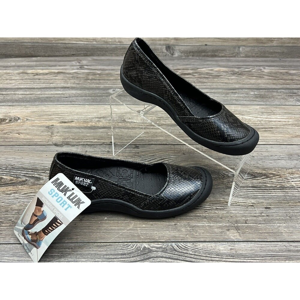 Muk Luks Brown Snake Print Slip On Flats Comfort Loafers - Size US 7 ~ #1200010